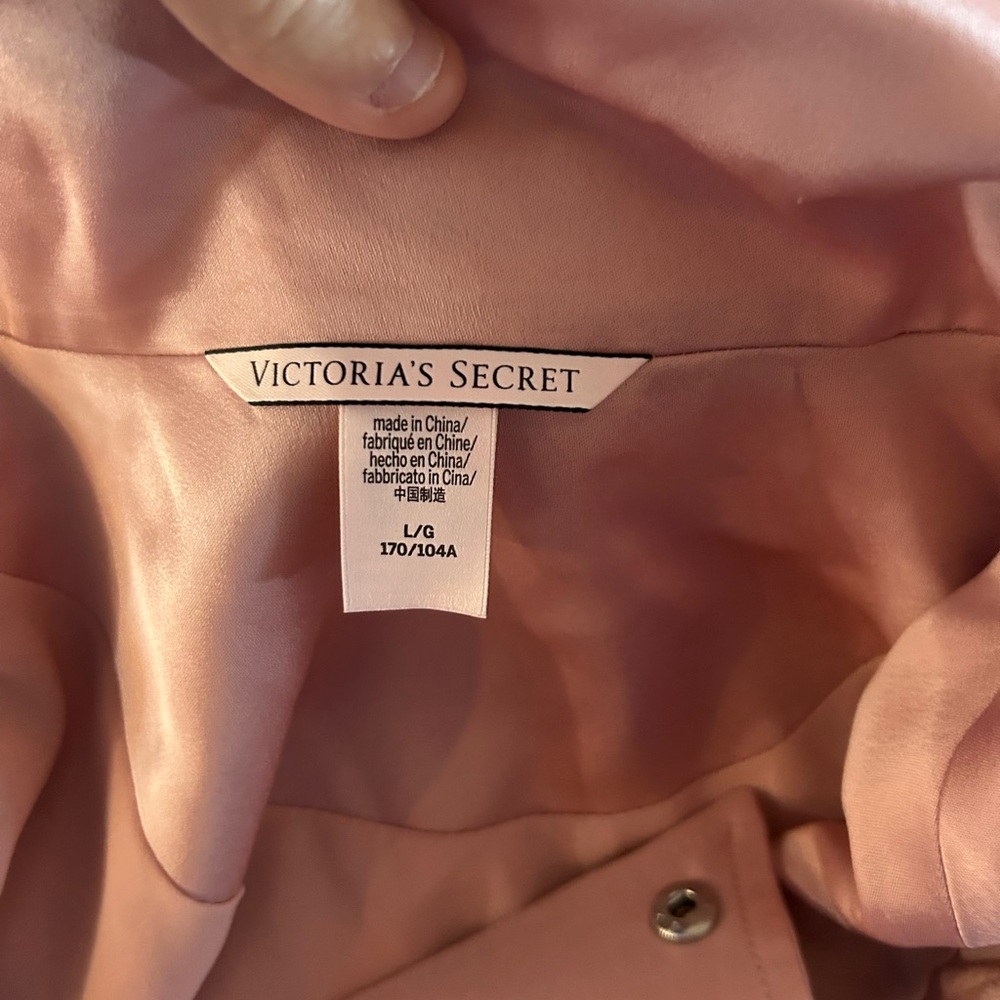 Victoria’s Secret Satin Moto Jacket Pink Size Large Cropped - Picture 11 of 11